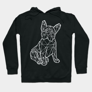 Polygonal dog white Hoodie